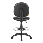 POKER CHAIR / DRAFTING STOOL WITH FOOTRING IN CARESSOFT LEATHER B1690-CS, B1690-CS